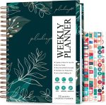 PLANBERRY Large Weekly Planner Premium – Undated Life & Budget Planner to Hit Your Goals & Live Happier – Organizer & Productivity Journal with Habit Tracker – 8x10.4″ Hardcover (African Terracotta)